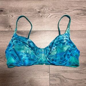 vintage 90s ocean celestial starry bikini top size 10